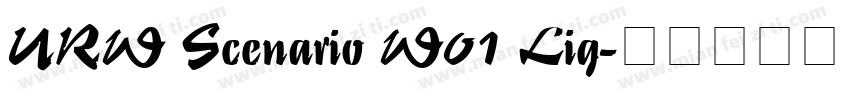 URW Scenario W01 Lig字体转换